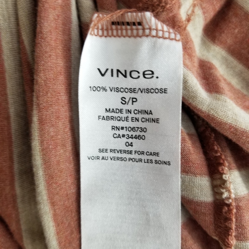 Vince Striped Long Sleeve Top Size Small - Picture 6 of 8